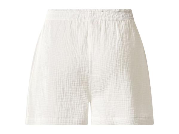 Ladies' White Muslin Shorts