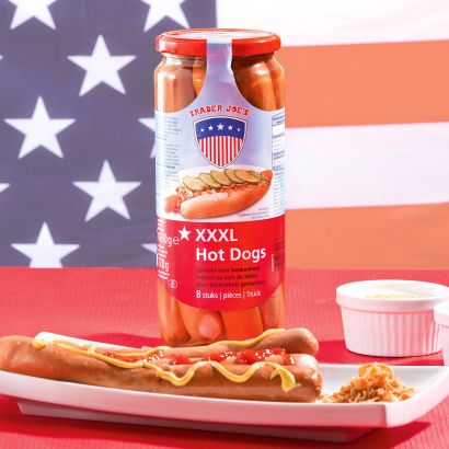 Saucisses hot-dog XXXL, 8 pcs