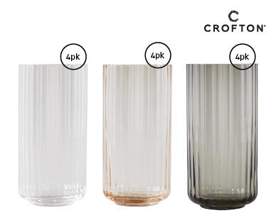 Ribbed Glassware 4pk