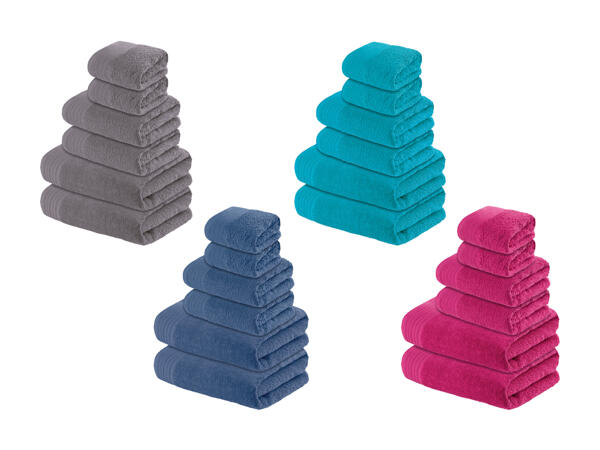 Set de serviettes éponge, 6 pièces