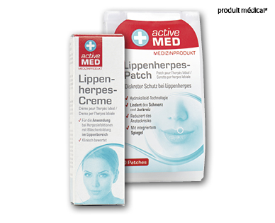 Crème/Patchs contre l'herpès labial ACTIVE MED