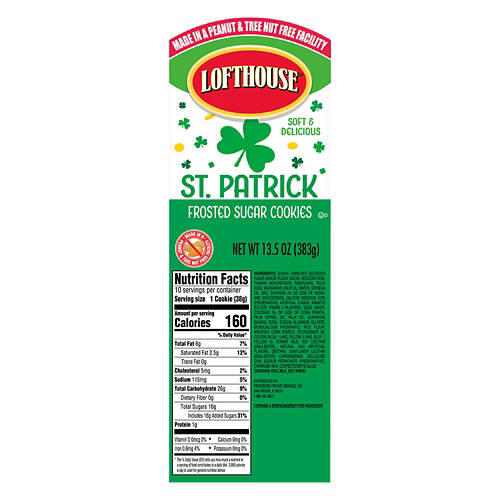 St. Patrick's Day Soft Frosted Sugar Cookie, 10 count