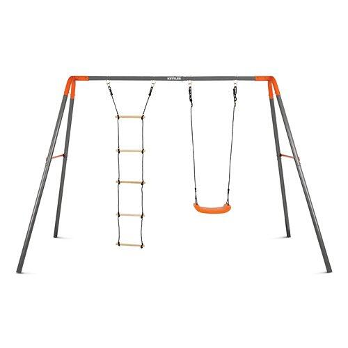 Doppelschaukel Combi, Grau/Orange
