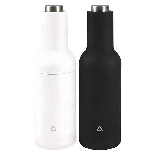 Electric Gravity Salt & Pepper Mill Set, Black/White