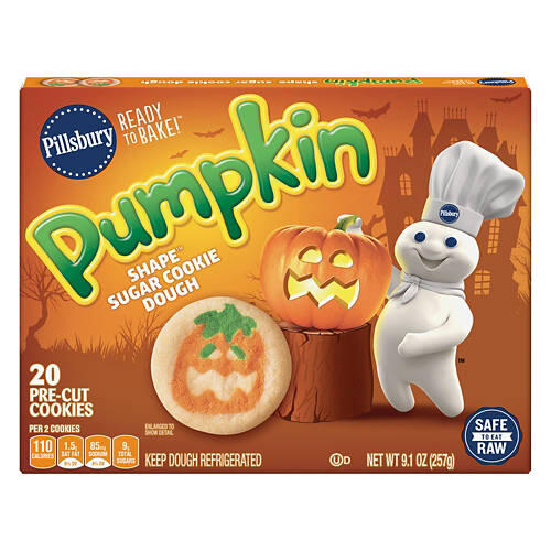 Pumpkin Shape Cookies Dough, 20 count