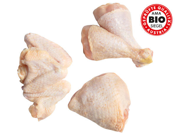 Frische Bio Hendl Oberkeulen, Unterkeulen, Flügerl