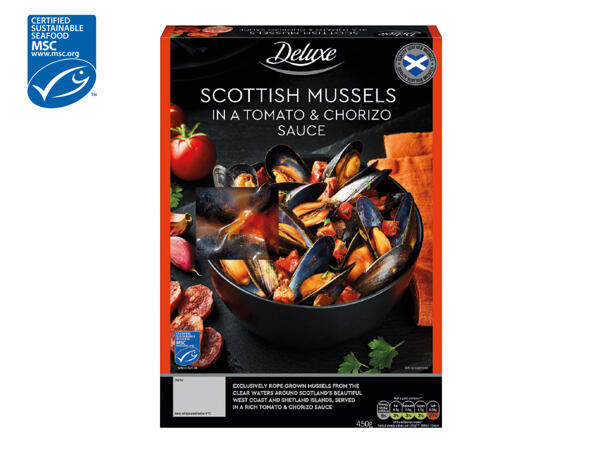 Deluxe Scottish Mussels in Tomato & Chorizo Sauce