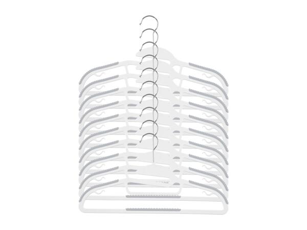 White Coat Hangers - 10 Pack