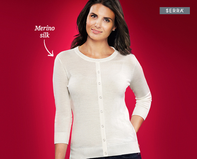 LADIES MERINO SILK CARDIGAN
