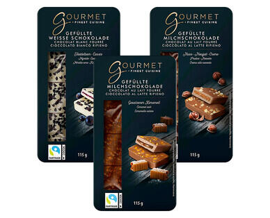 GOURMET 
 GEFÜLLTE SCHOKOLADENTÄFELCHEN