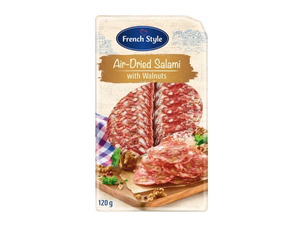 French Style Air-Dried Salami Slices with Nuts