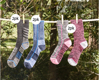 Adult's Hiking Socks 2pk