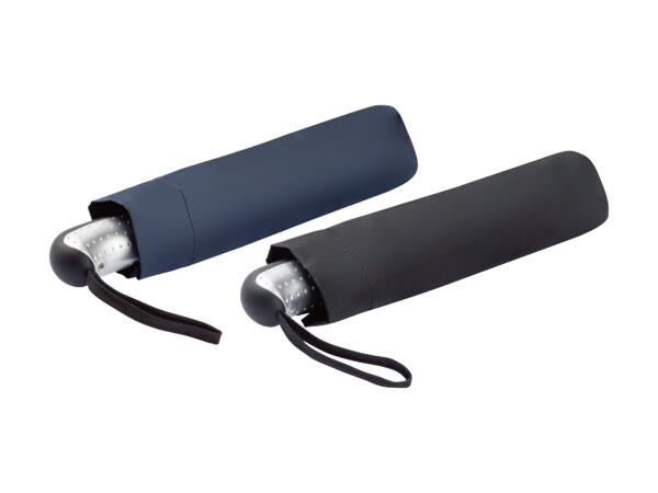 Paraply med reflexkant