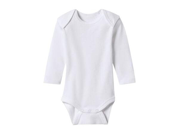 Lupilu Beige Baby Long-Sleeve Bodysuits - 3 Pack