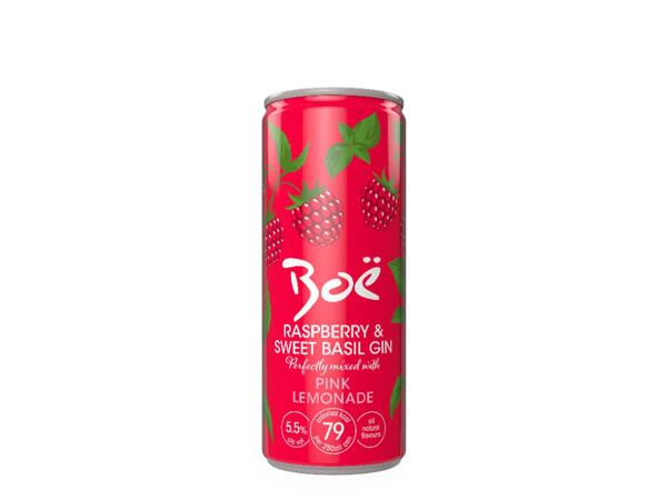 Boë Gin Raspberry and Sweet Basil Gin & Pink Lemonade