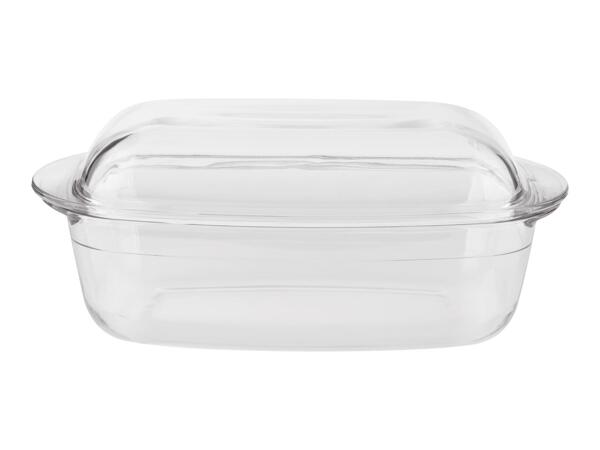Silvercrest Glass Rectangular Casserole Dish With Lid