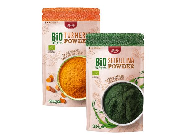Organic Ground Turmeric or Spirulina Algae