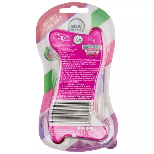 Capri Women's 3 Blade Disposable Razor 4 Pack