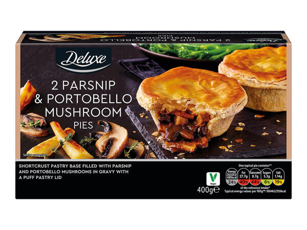 Deluxe 2 Parsnip and Portobello Mushroom Pies