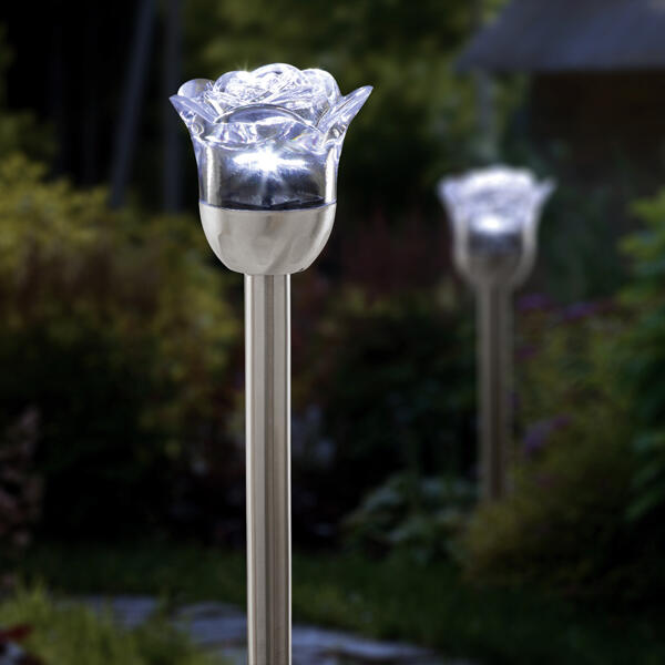 LED-Solar-Gartenstecker "Rose"