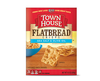Keebler Flatbread Crisps Sea Salt & Olive Oil or Italian Herb
