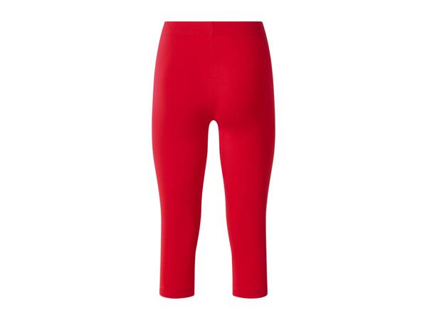 Ladies' Red Cropped Leggings