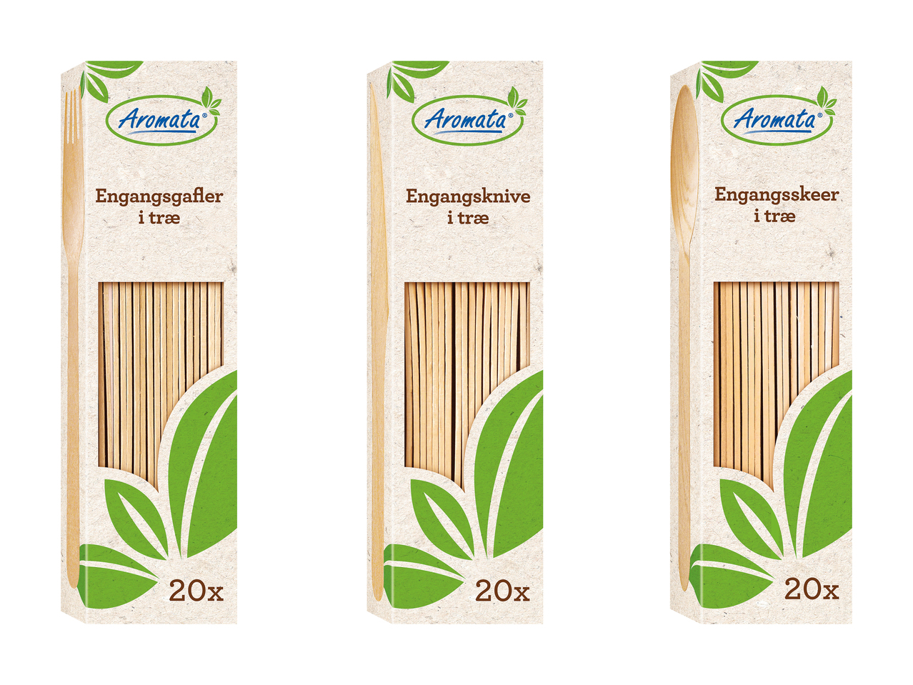 Couverts en bois à usage unique