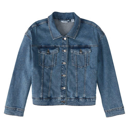 Ladies Denim Jacket - Blue, M