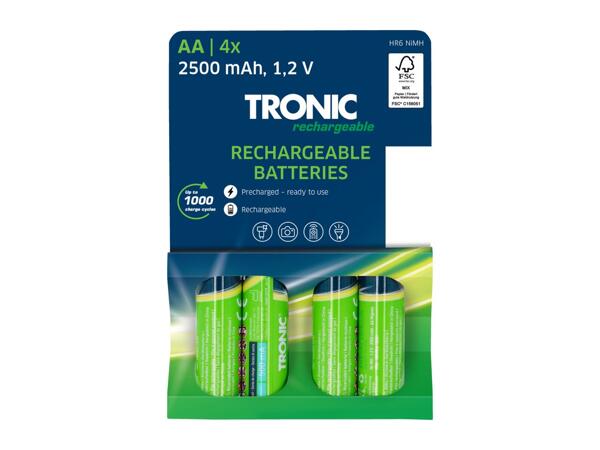 AA NiMH Rechargeable Batteries - 4 Pack