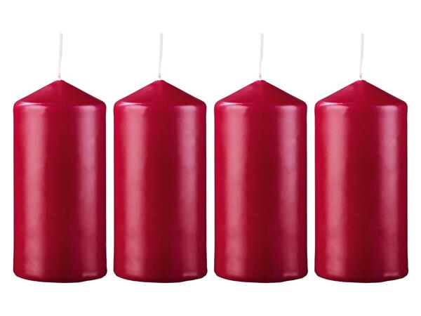 Christmas Pillar Candles, 2, 4 or 6 pieces