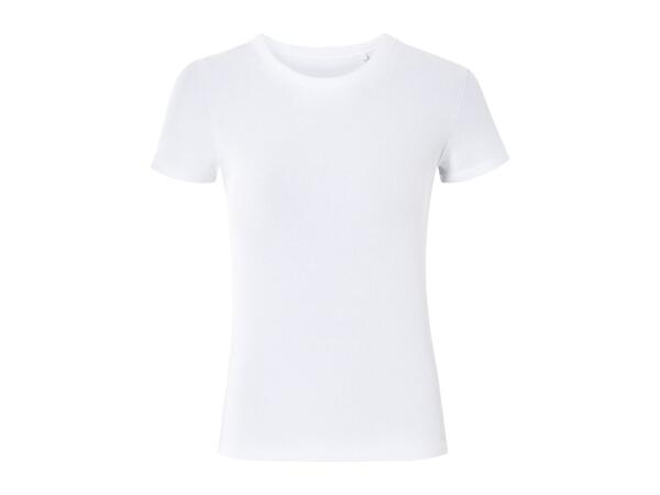 Esmara Ladies' White Ribbed T-Shirt