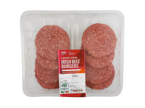 8 Quick Cook Beef Burgers