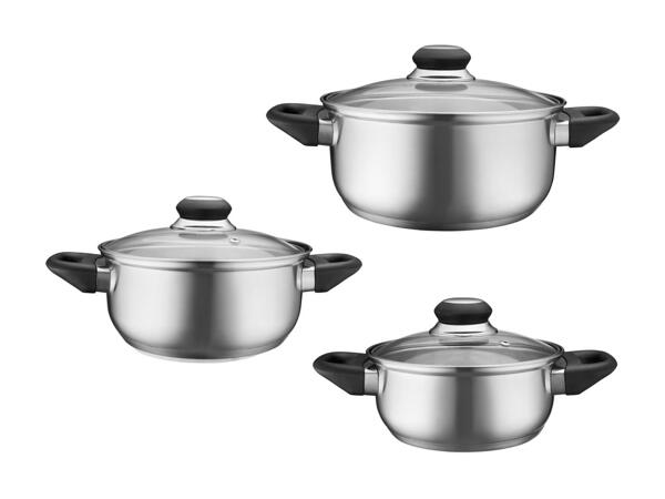 LIVARNO HOME(R) Grydesæt af rustfrit stål