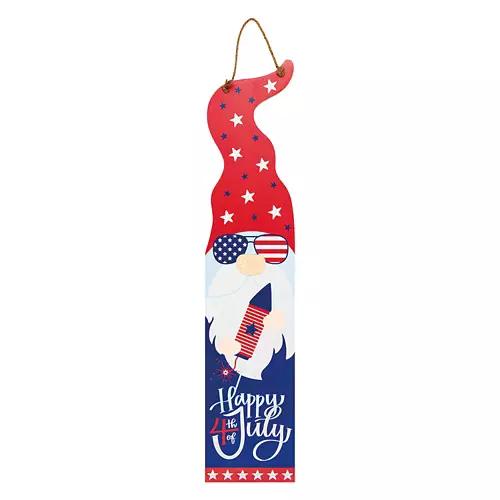 47" Reversible Porch Sign - 4th of July/Bee Gnome