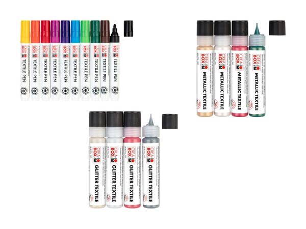 Crayons à paillettes/​métalliques/​à textile Marabu