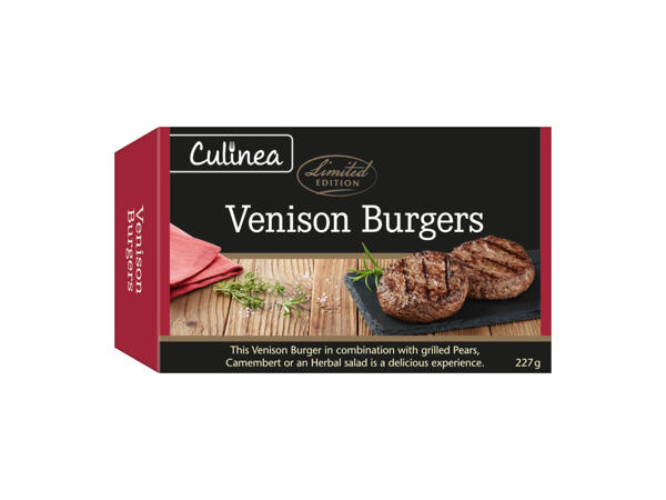 Hamburgare av hjortfärs