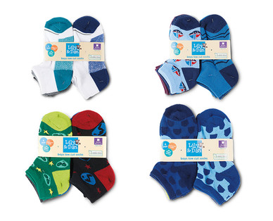 Lily & Dan Boys' 6-Pair No Show or Low Cut Socks