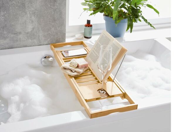 Bamboo Bath Tray/ Bamboo Towel Holder