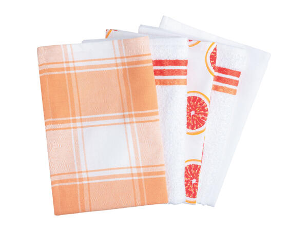 Livarno Home Kitchen Hand Towel & Tea Towel Set