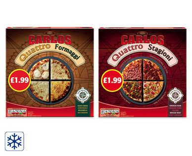 Quattro Formaggio/Stagioni Pizza