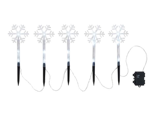 Livarno Home LED Snowflake Stake Lights - 5 Pack