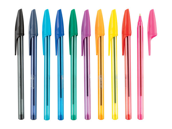 United Office Multicoloured Ballpoint Pens - 10 Pack