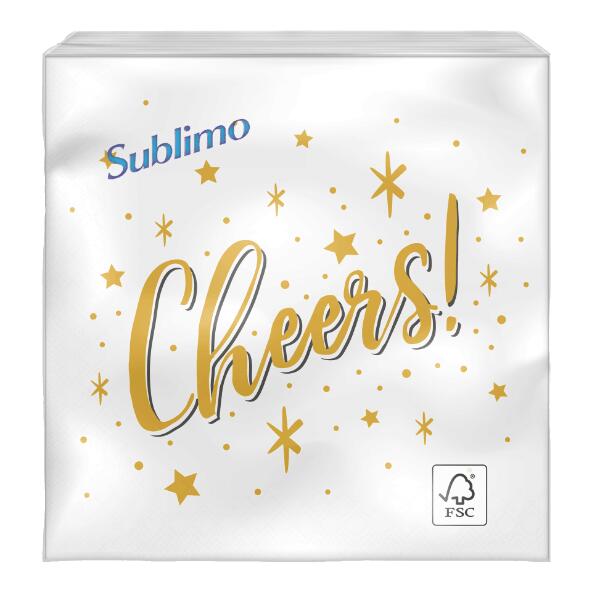SUBLIMO(R) 				Serviettes de fête, 25 ou 40 pcs
