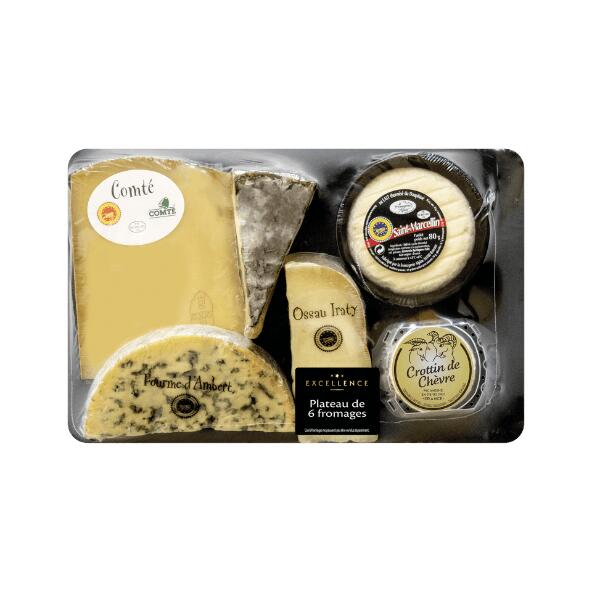 EXCELLENCE(R) 				Plateau de 6 fromages sur ardoise