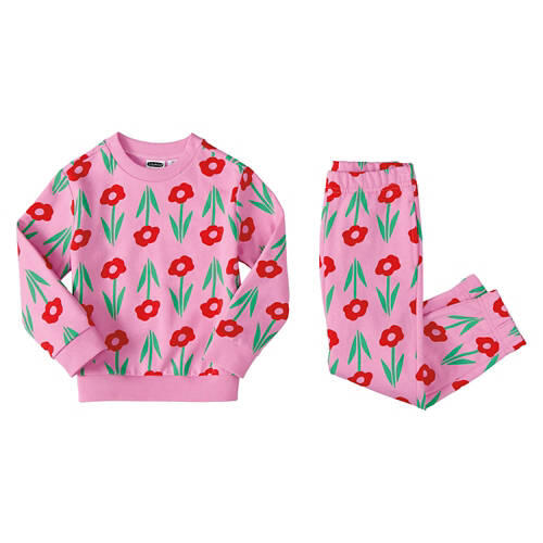 Children's Sweat Set - Pink Flowers, XS