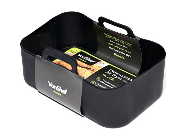 Rectangular Silicone Air Fryer Liner - Set of 2