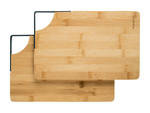 Planche à découper en bambou, lot de 2