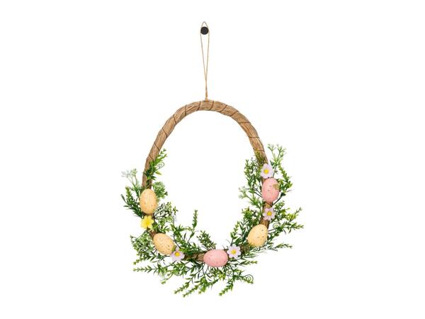 Livarno Home Easter Wreath With Eggs and Flowers