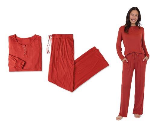 Serra Ladies 2 Piece Pointelle Pajama Set