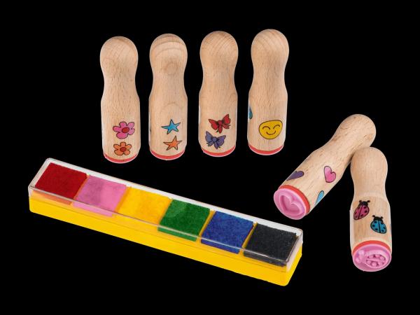 Holz-Kinderstempel-Set